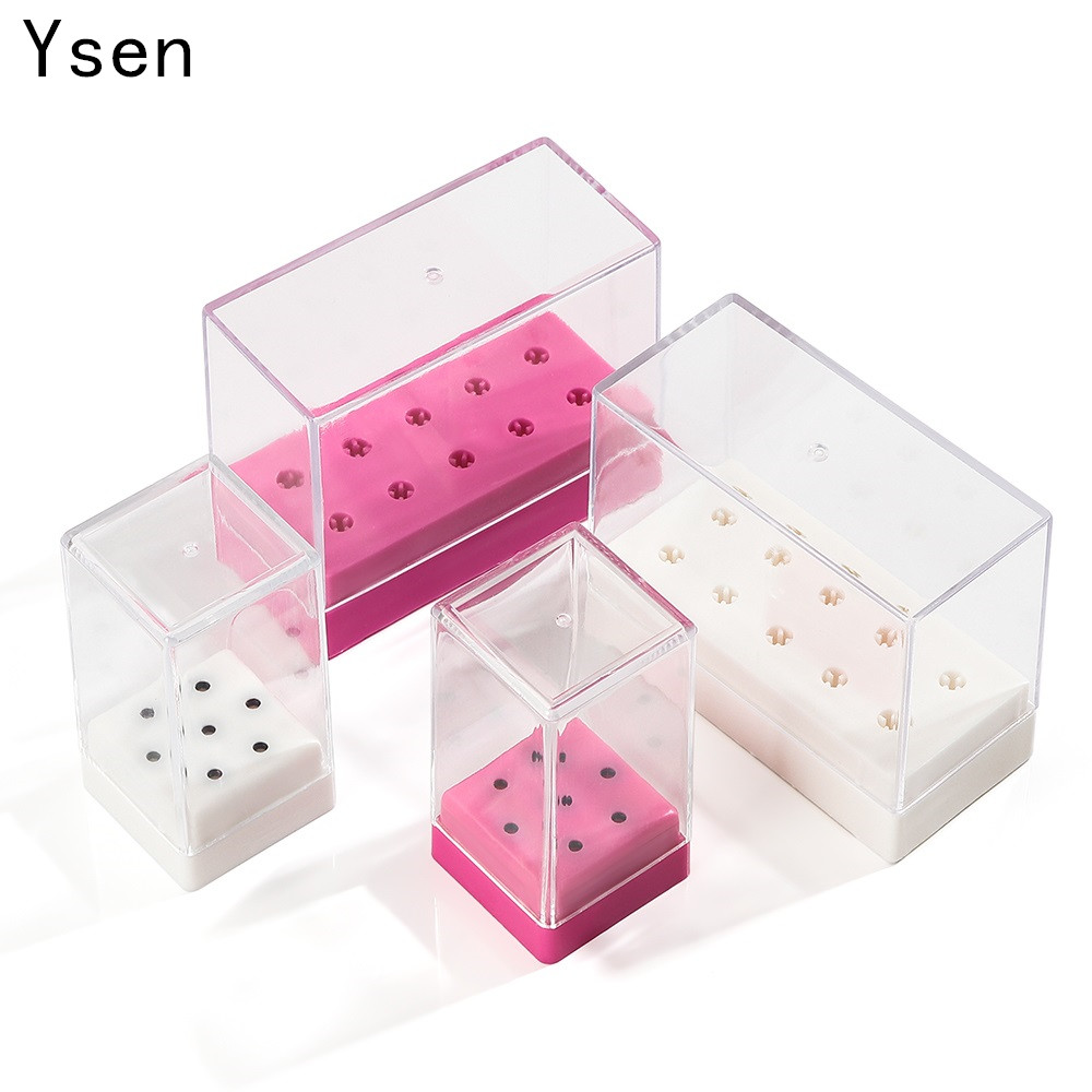 Tool Chest Cabinet - 7/10 穴ネイルアートビット収納ボックスディスプレイ容器ネイルアートビットホルダーフライスカッターマニキュアツールアクセサリーホルダー