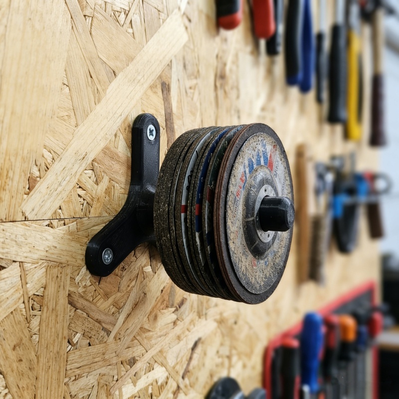 Workshop Tools Holder - 125mmアングルグラインダー用壁掛けグラインダーホルダー1個、耐久性のあるプラスチック製ツールラック、ガレージや作業場の保管に簡単に設置可能