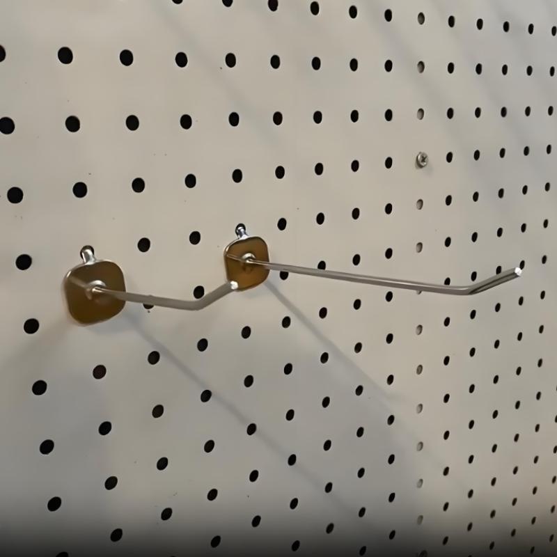 Workshop Tools Display - 10個入り収納ラックフック、ペグボードフック、ガレージ、作業場、収納、ディスプレイ、整理整頓用、3.3mm鉄製吊り下げツール