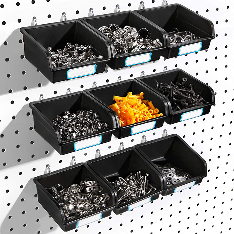 Workshop Tools Board - 1 セット効率的なペグボード収納箱フック付き実用的なペグボードバスケットワークショップガレージ整理アクセサリーツール用