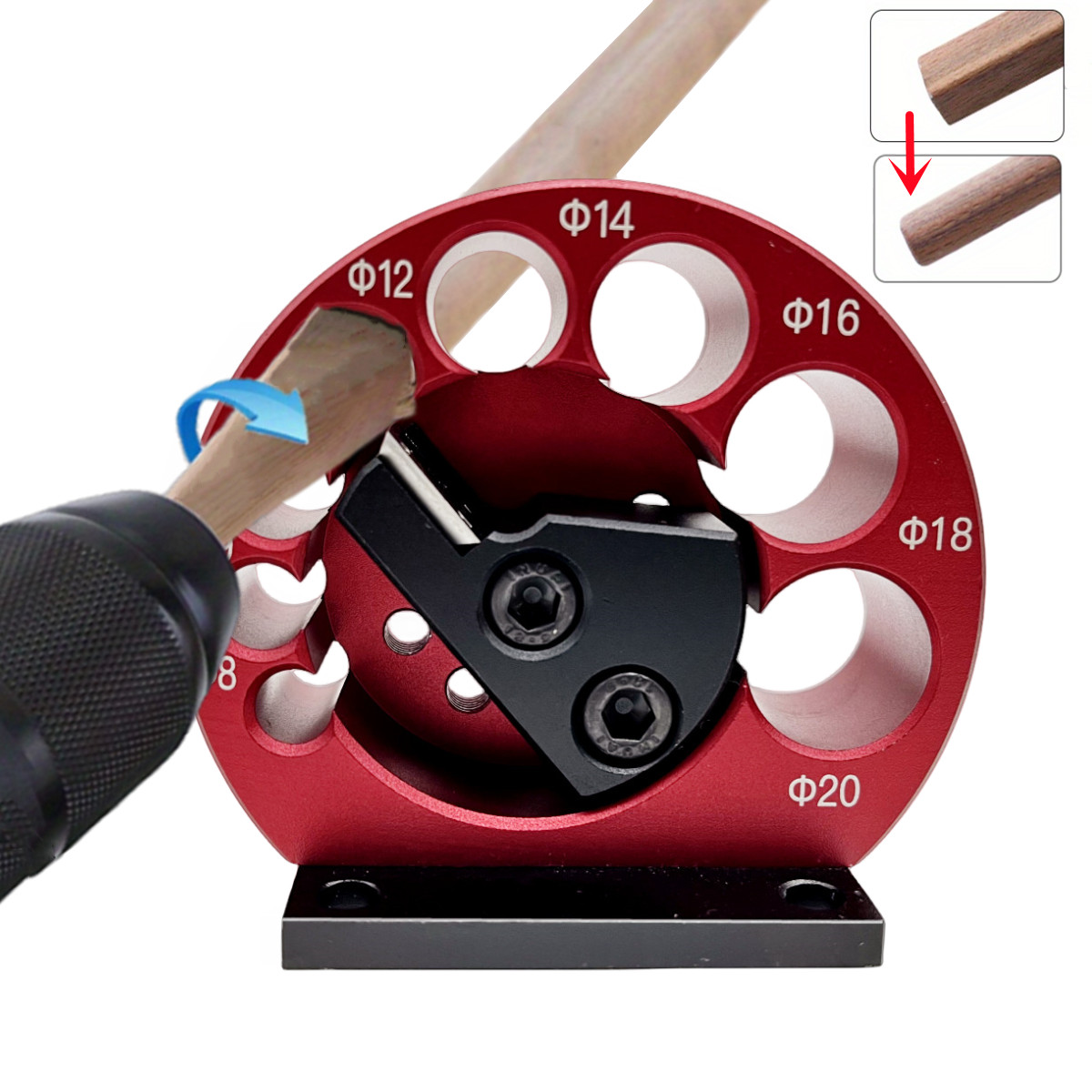 Dowel Jig Kit - 木工用の調整可能なダボ装置,木工用の超硬ブレード8穴,電気ドリル,フライス,ラウンドロッド,補助ツール,8mm〜20mm