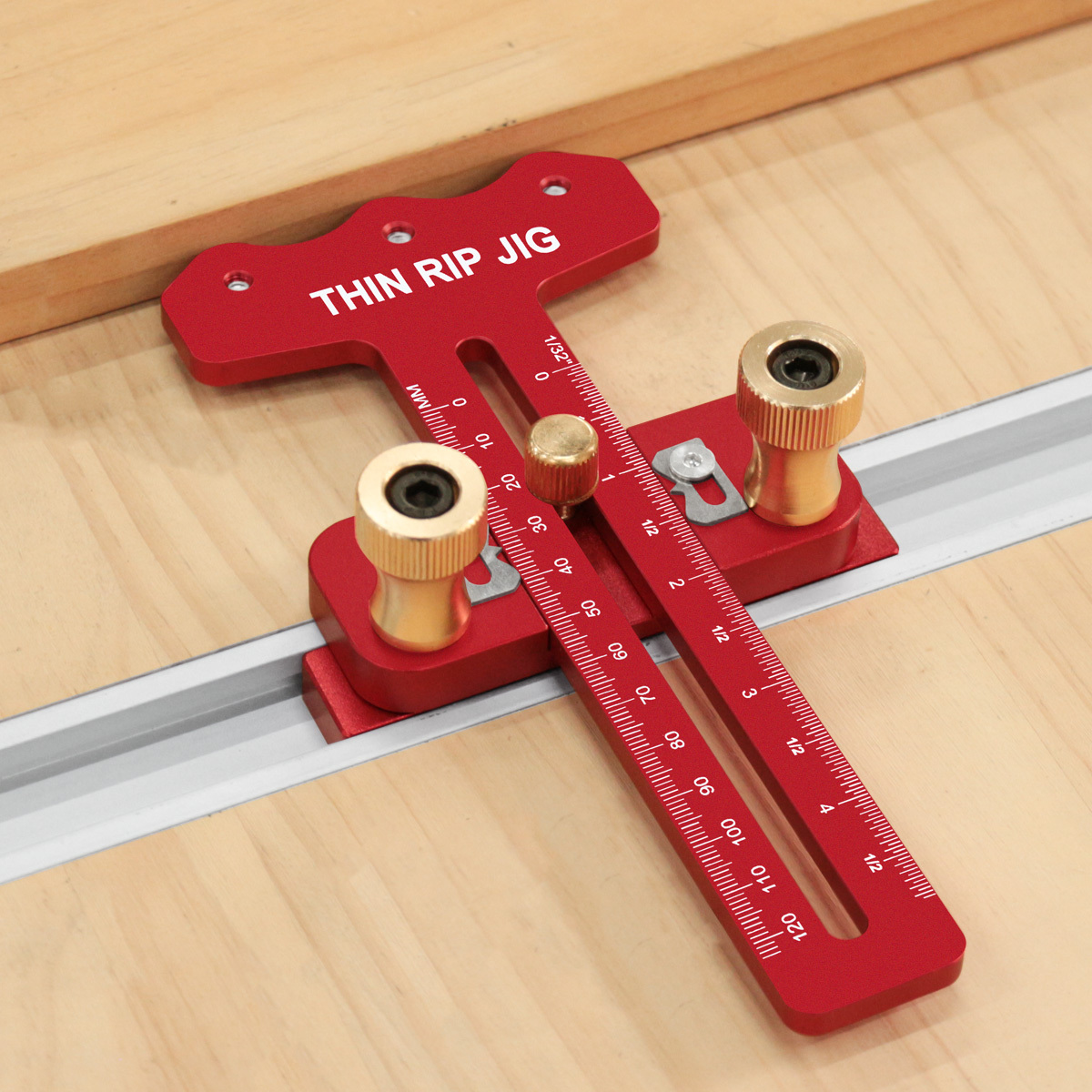 Dowel Jig Kit - 薄型リップテーブルソー治具、3プーリー薄型リップ治具、繰り返し狭いストリップカット用、テーブルソーガイド、19インチ対応 # 30 # Tスロット
