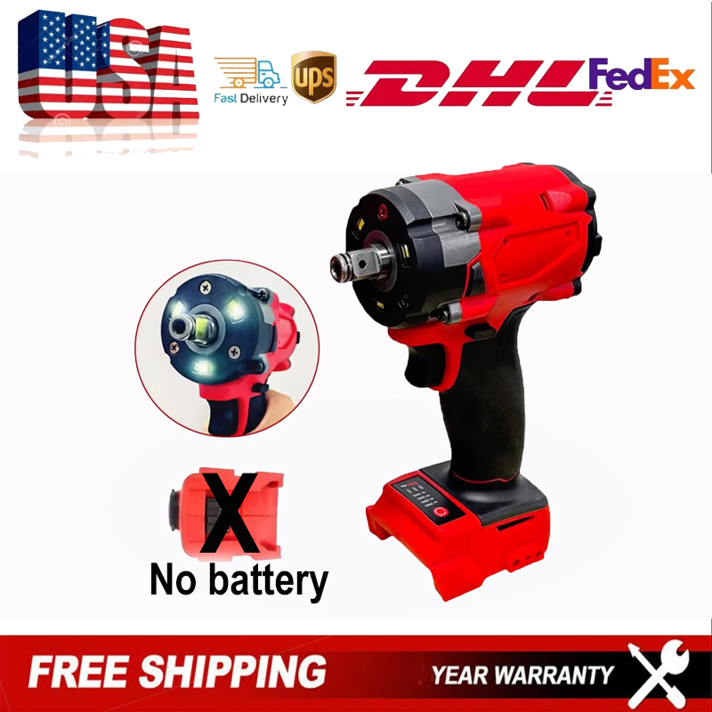 Milwaukee Drill M18 Fuel - ミルウォーキー18V M18 Fuel用1/2インチ高トルクインパクトレンチ 赤+黒 4速 US