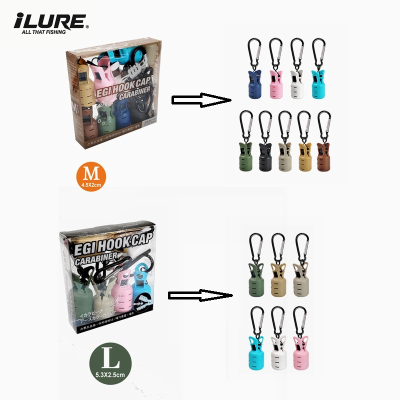 Dowel Jig Kit - L+Mサイズ イカ釣り用ジグプロテクターセット タコ釣り用フックカバー カットルフィッシュアンブレラ ルアーキャップ ウッドシュリンプベイト