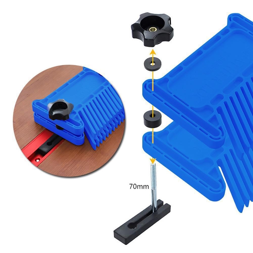 Workshop Tools Board - ブルー ABS プラスチックフェザーボードセット 28 個木工ルーターテーブルフェンス安全プッシュ DIY