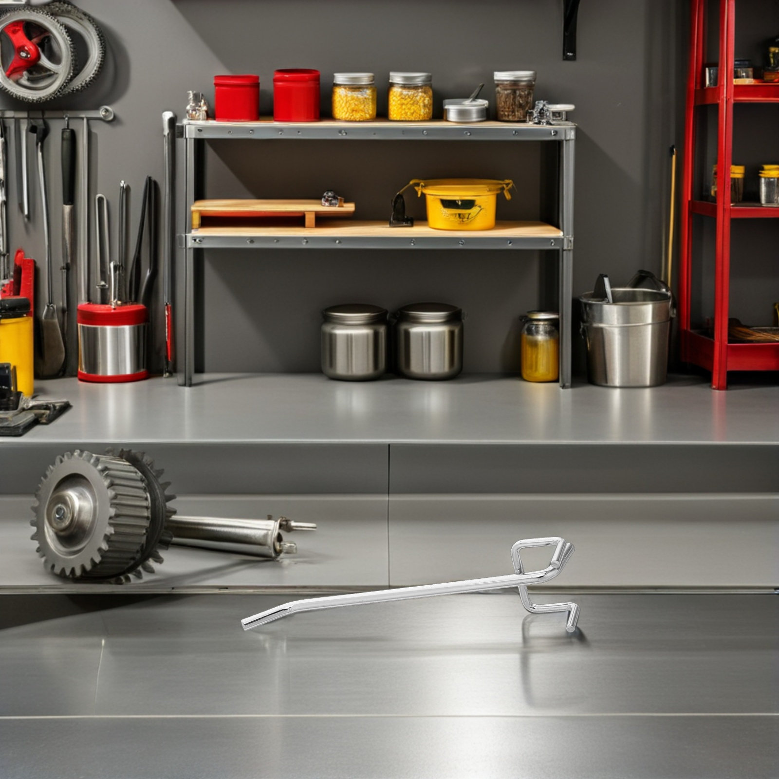 Workshop Tools Display - 12個入りペグボードフック、頑丈な金属製オーガナイザーアクセサリー、ガレージ、作業場、ツールホルダー、スーパーマーケットの陳列フック、収納用