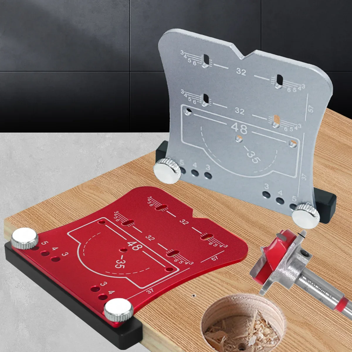 35mmヒンジ穴位置決めテンプレートアルミ合金穴開け器木工用 - Dowel Jig Kit のレビューと価格