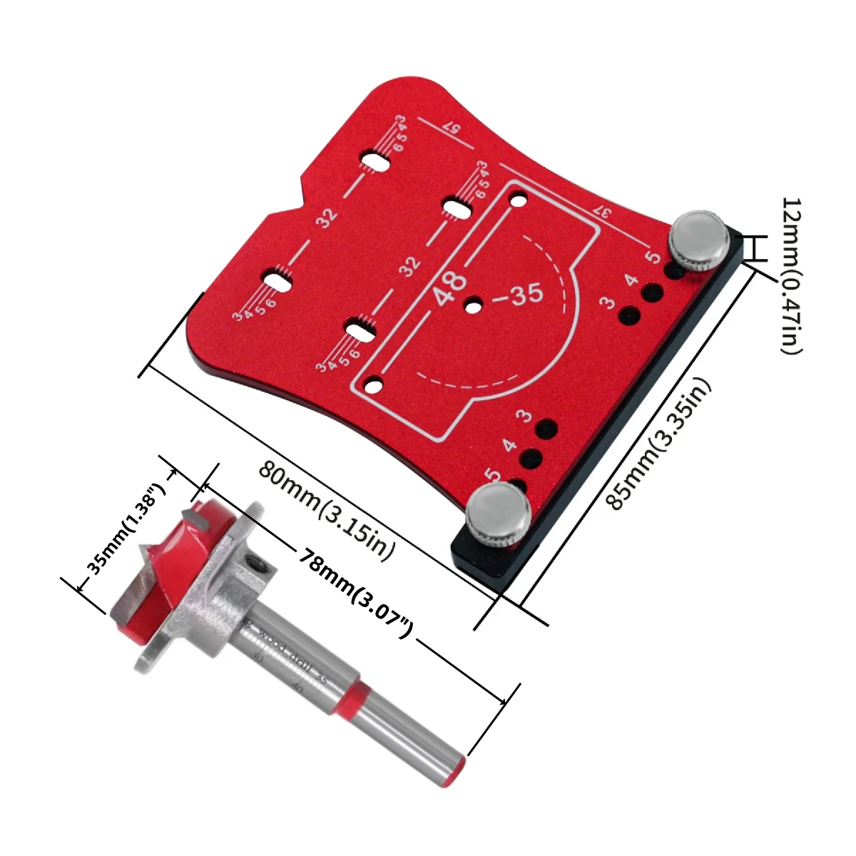 35mmヒンジ穴位置決めテンプレートアルミ合金穴開け器木工用 - Dowel Jig Kit のレビューと価格
