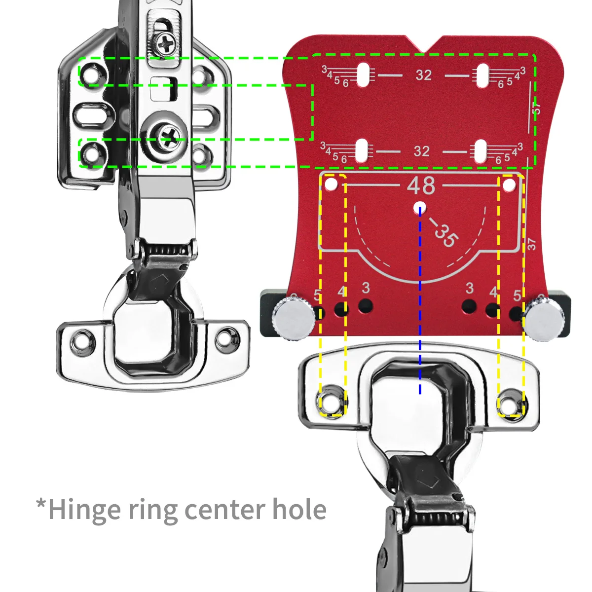 35mmヒンジ穴位置決めテンプレートアルミ合金穴開け器木工用 - Dowel Jig Kit のレビューと価格
