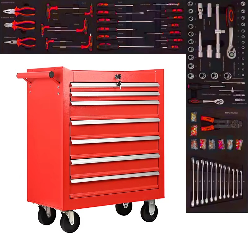 中国メーカー製7段ローリングツールキャビネット、ヘビーデュー - Workshop Garage Tools Manufacturer のレビューと価格