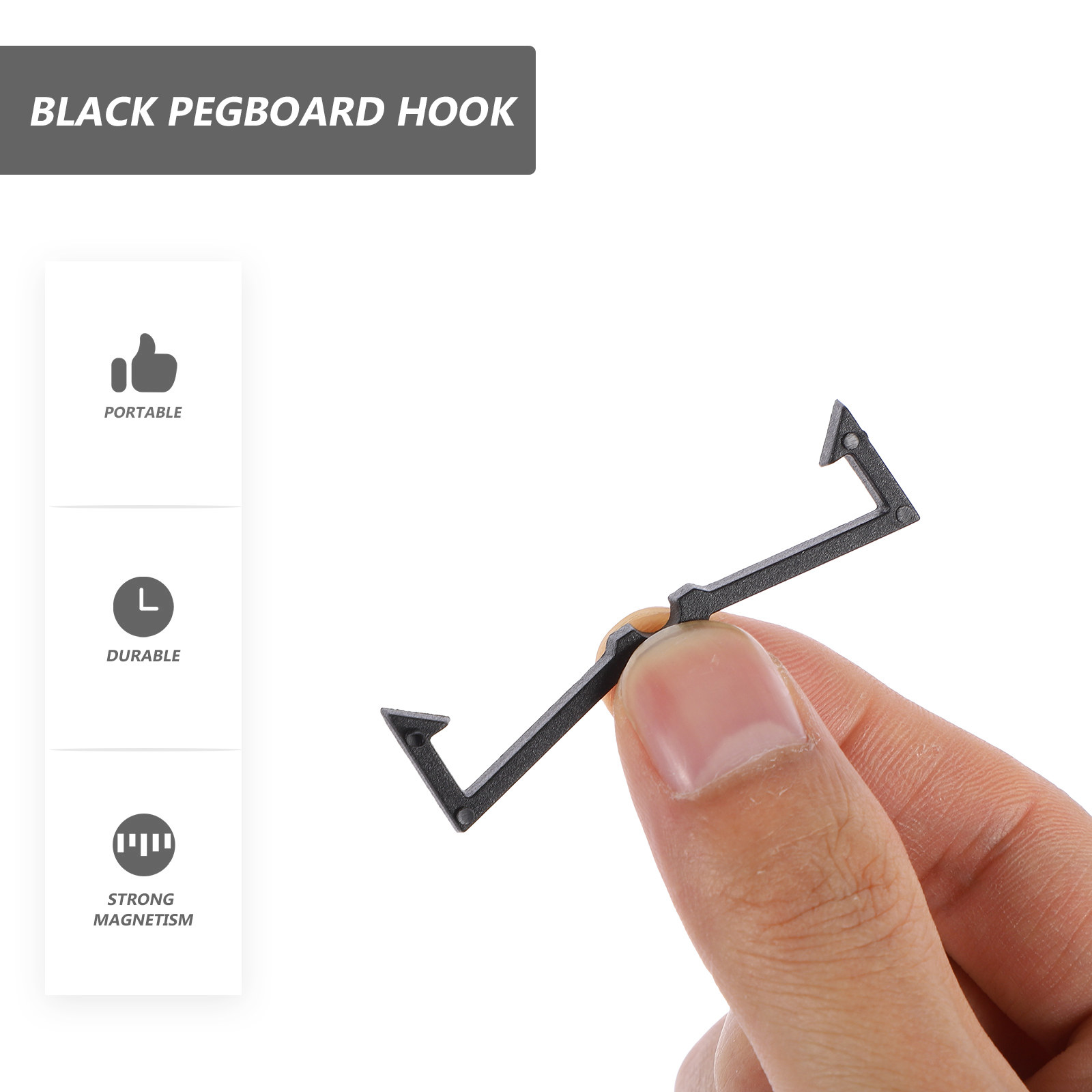 100個入り プラスチック製ペグロック ブラック ペグボード - Workshop Tools Display のレビューと価格