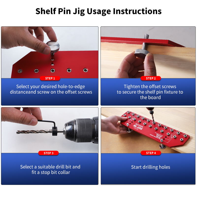 棚ピンジグ,収納バッグ,キャビネットガイド,棚取り付けツール - Dowel Jig Kit のレビューと価格