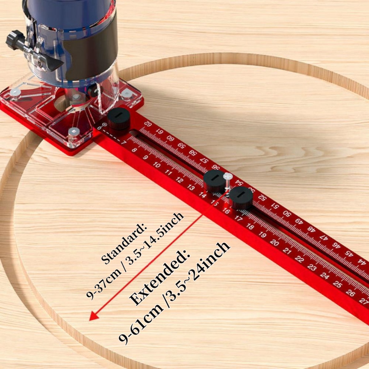 拡張3 in 1ルーターフライス溝ブラケット、半径9-61c - Dowel Jig Kit のレビューと価格