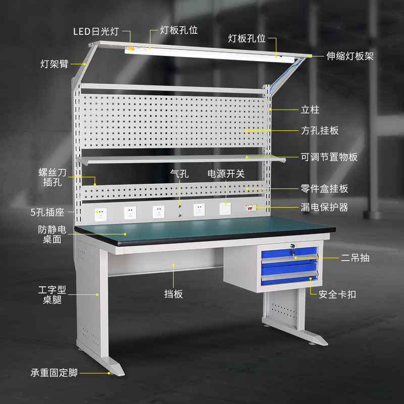 ランプ工場の作業場メンテナンス電気技師検査テーブル組立ライン - Hand Tools Maintenance Workshop のレビューと価格