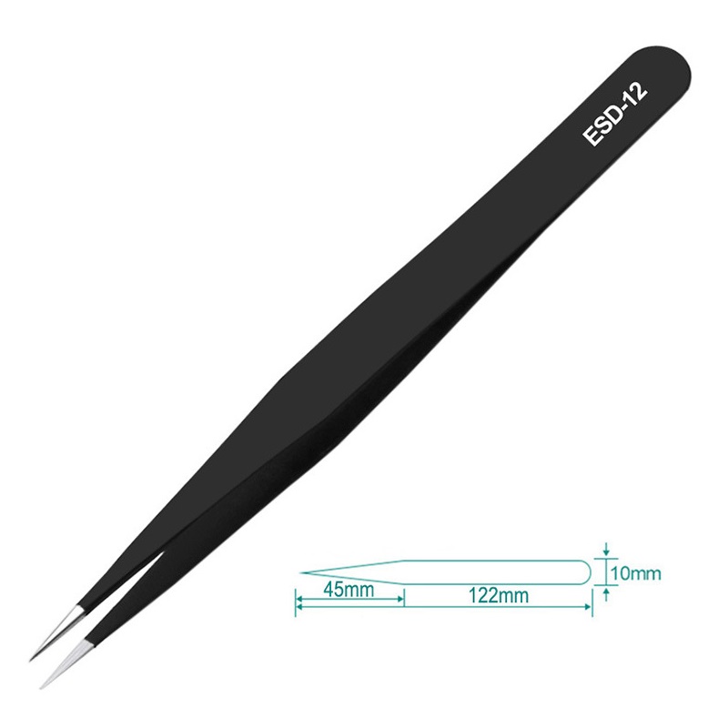 Esd-ワークショップ用ステンレス鋼ピンセット、帯電防止弾性 - Hand Tools Maintenance Workshop のレビューと価格