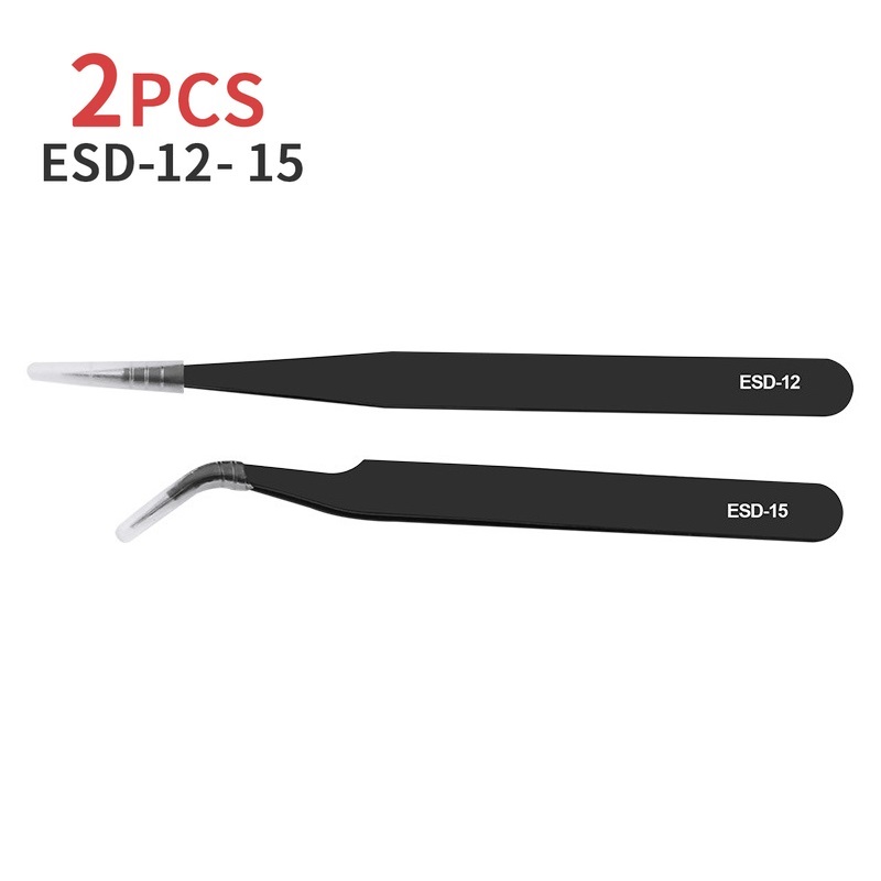 Esd-ワークショップ用ステンレス鋼ピンセット、帯電防止弾性 - Hand Tools Maintenance Workshop のレビューと価格