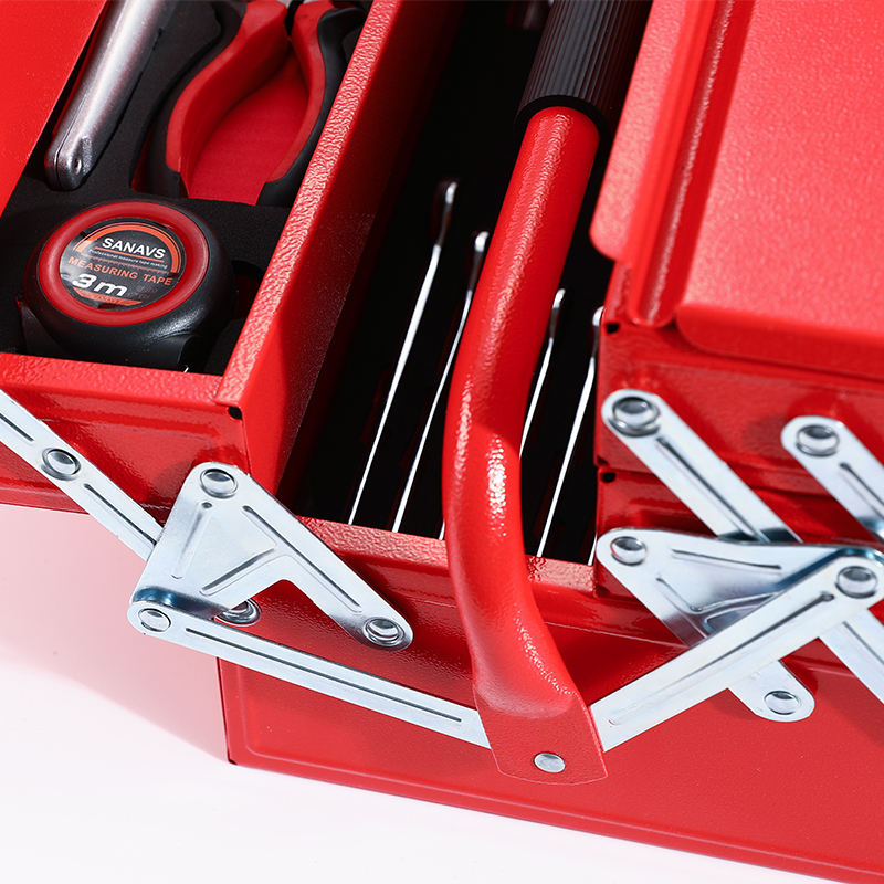 18インチ ポータブル ダブルハンドルツールボックス 5段ト - Tools Set Workshop のレビューと価格