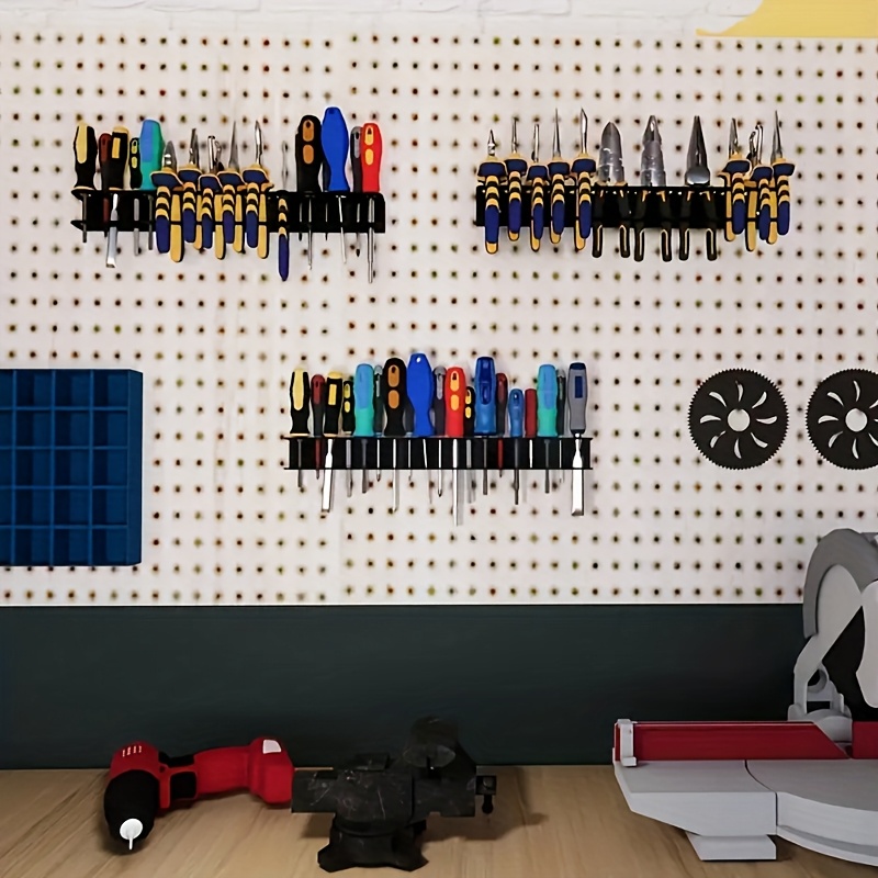 スチール製壁掛けドライバーレンチホルダー、ドライバー収納ラッ - Workshop Tools Display のレビューと価格