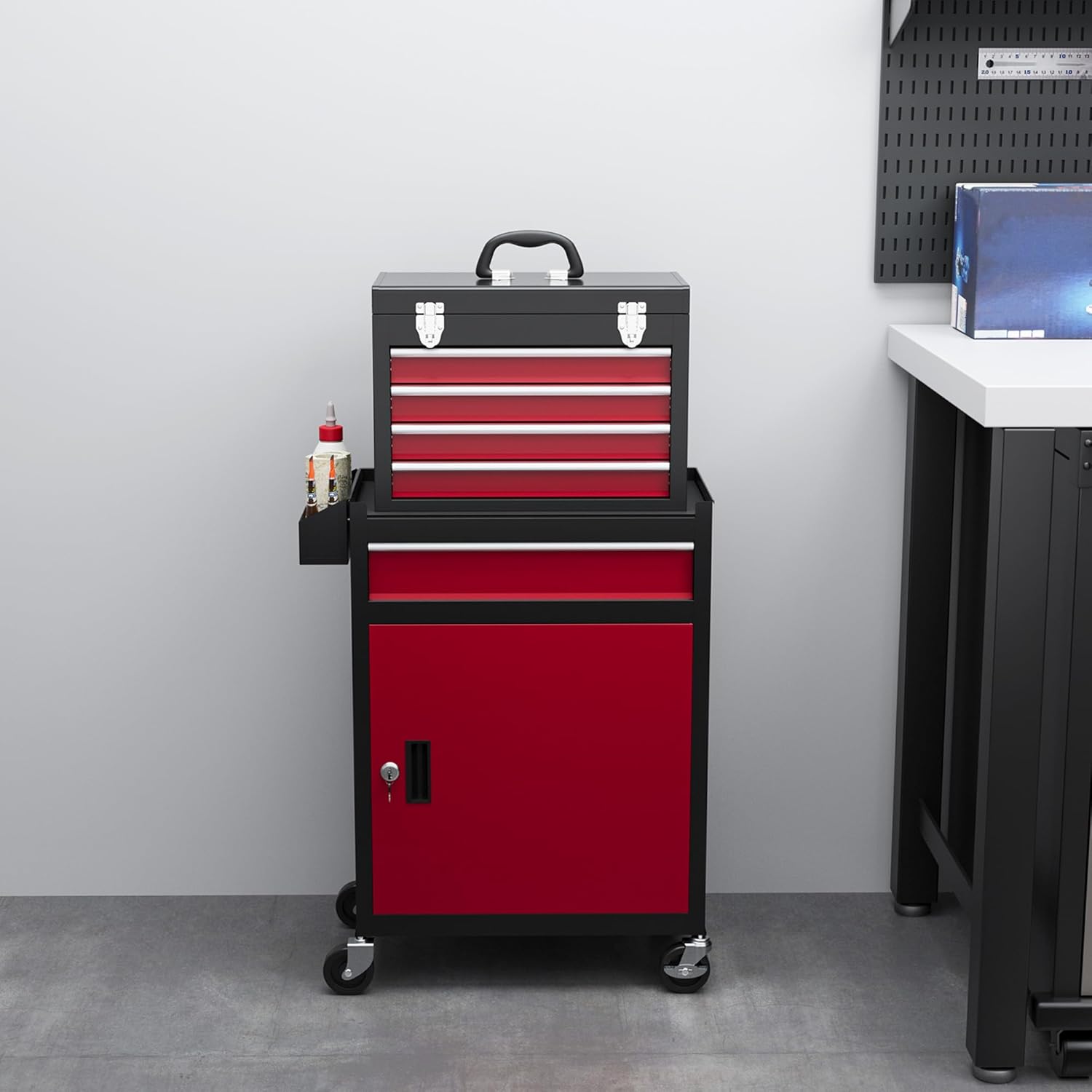 # ジンフェン製スチール製工具箱、5段引き出し、ロック付きキ - Tool Chest Cabinet のレビューと価格