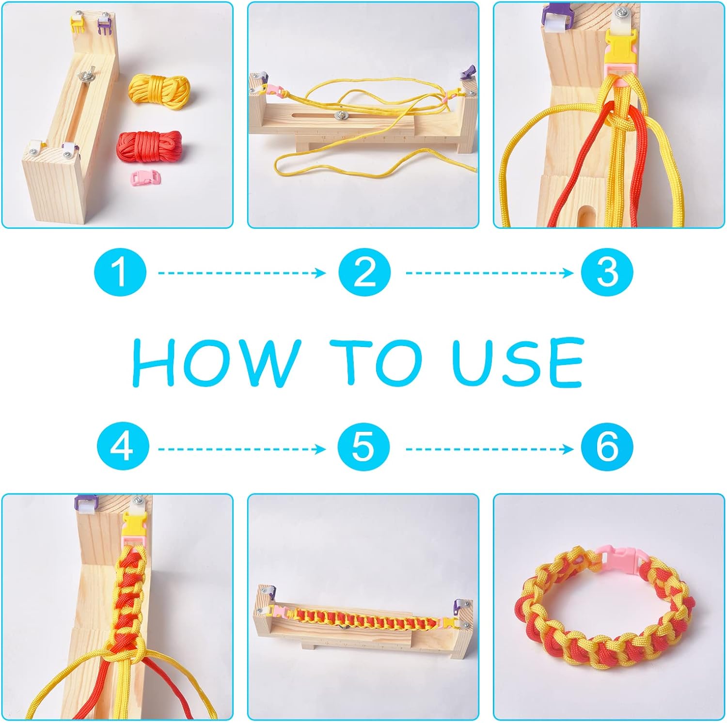 木製パラコードジグブレスレットメーカーキット、パラシュートコ - Dowel Jig Kit のレビューと価格