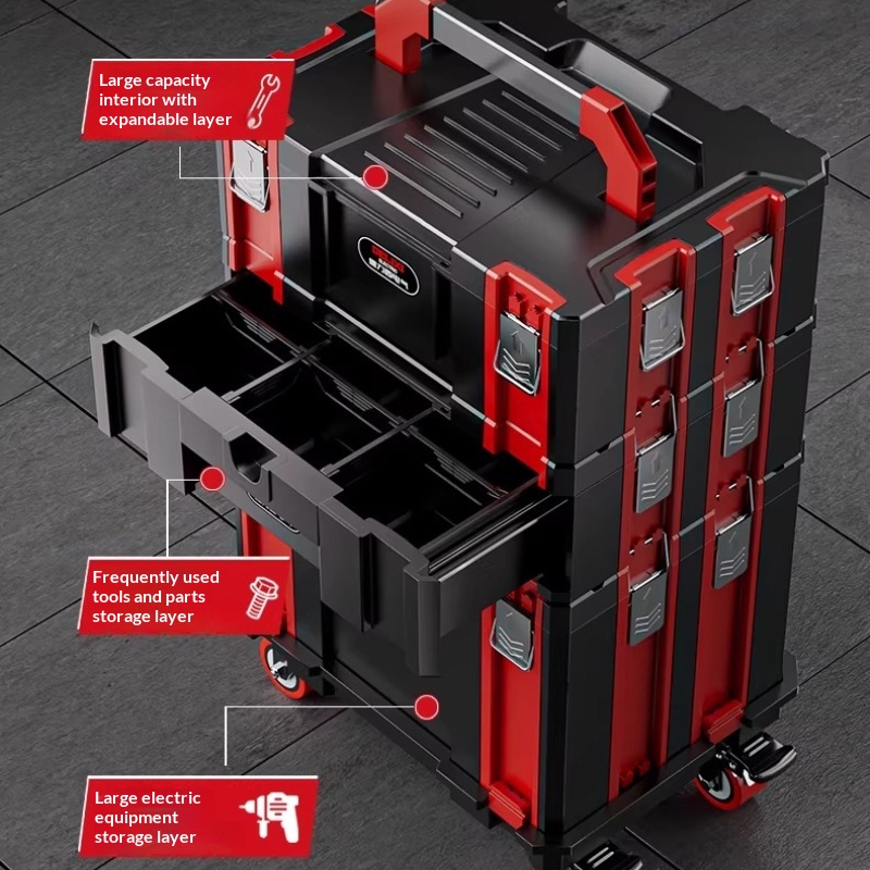 モジュール式スタッカブルツールケースツールボックス、頑丈なロ - Workshop Garage Tools Manufacturer のレビューと価格