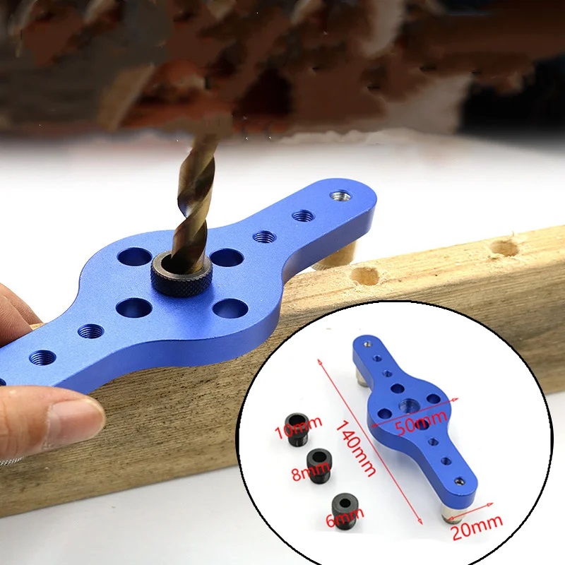 6/8/10mm合金製垂直穴あけジグ、木工ダボ穴あけガイドジ - Dowel Jig Kit のレビューと価格